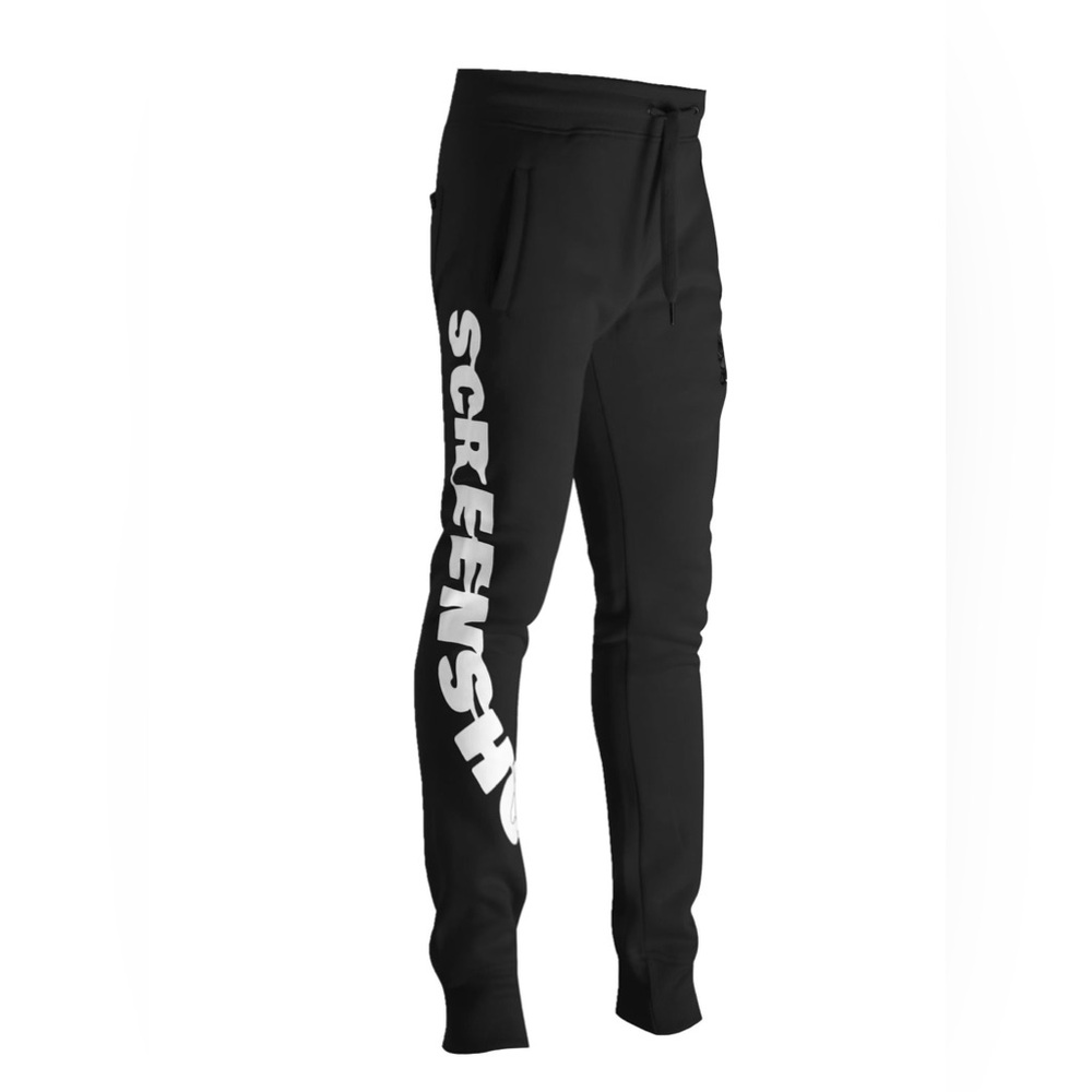 Black Screenshot Fleece Sweat Pants